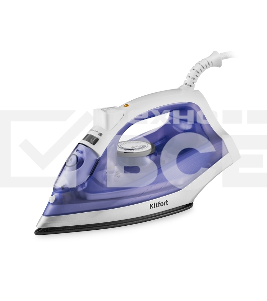 Утюг Kitfort KT-2603 1300Вт белый/фиолетовый