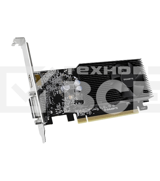 Видеокарта Gigabyte GV-N1030D4-2GL NVidia GeForce GT 1030, 2Gb DDR4/64-bit, PCI-Ex16 3.0, DVI-Dx1, HDMI2.0bx1, LP, 2-slot cooler, Retail