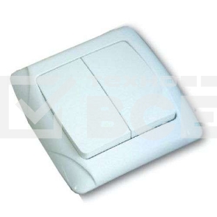 Выключатель 2-кл. СП Маргарита 10А IP20 бел. Universal М0023