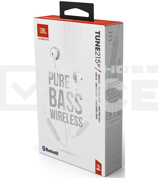 Наушники JBL T215BT вкладыши белый