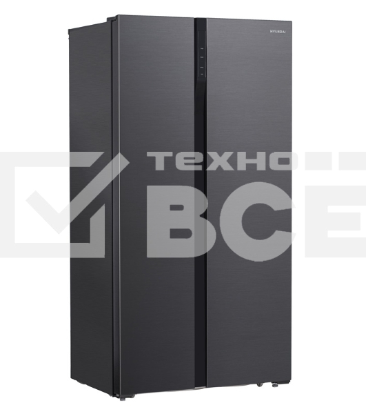 Холодильник Hyundai CS5003F черная сталь двухкамерный Side by Side 331/165л морозилка сбоку