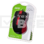 Мышь проводная Acer OMW012 черный/красный, 1200 dpi, USB, кнопки - 3, фото6