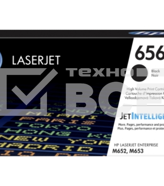 Картридж лазерный HP 656X черный увеличенной емкости для HP CLJ M652/M653 (CF460X) 27000 стр