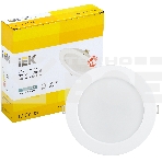 Светильник Iek LDVO0-1613-12-4000-K01 LED ДВО 1613 белый круг 12Вт 4000К IP20 пластик. корпус, диам 145 мм, фото 1