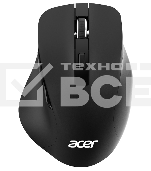 Мышь беспроводная Acer OMR140 черный, 1600 dpi, радиоканал, USB, кнопки - 6