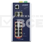 Индустриальный PoE коммутатор IGS-10020HPT для монтажа в DIN-рейку IP30 L2+ SNMP Manageable 8-Port Gigabit POE+(AT) Switch + 2-Port Gigabit SFP Industrial Switch (-40 to 75 C), ERPS Ring Supported, 1588, фото2