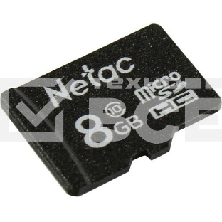 Флеш карта microSDHC 8GB Netac P500 <NT02P500STN-008G-S>  (без SD адаптера) 80MB/s