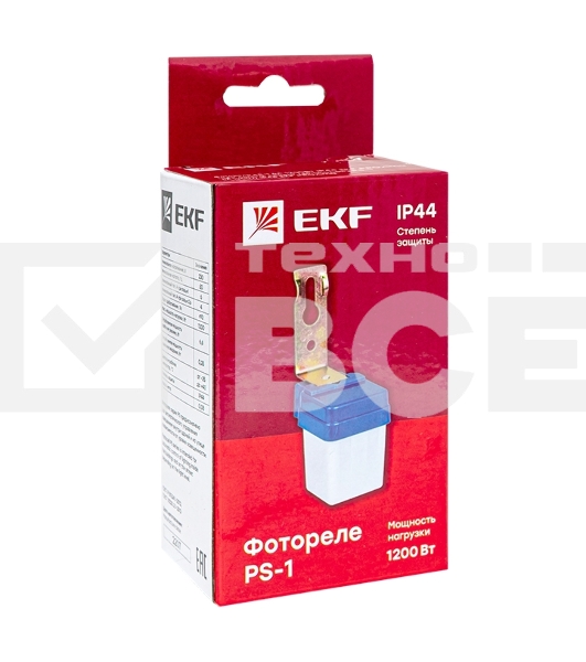 Фотореле EKF fr-ps-1-6 PS-1 6А 1200Вт IP44 EKF PROxima
