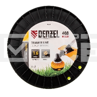 Леска для триммера круглая, 1,6мм х 408м, на DIN катушке FLEX CORD Denzel
