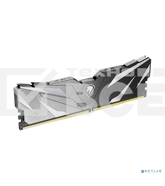 Оперативная память NETAC, DDR4, 16GB (1x16GB), 3200MHz, CL16, с радиатором, чёрный