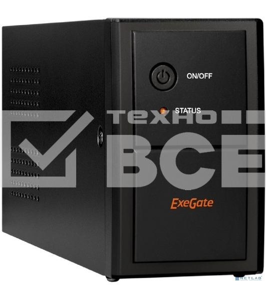 Источник бесперебойного питания ExeGate SpecialPro UNB-800.LED.AVR.EURO <800VA/480W, LED, AVR, 2 евророзетки, Black>