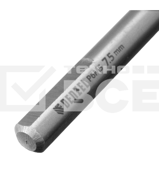 Сверло спиральное по металлу 7,5 x 109мм, Р6М5, Golden Tip Denzel