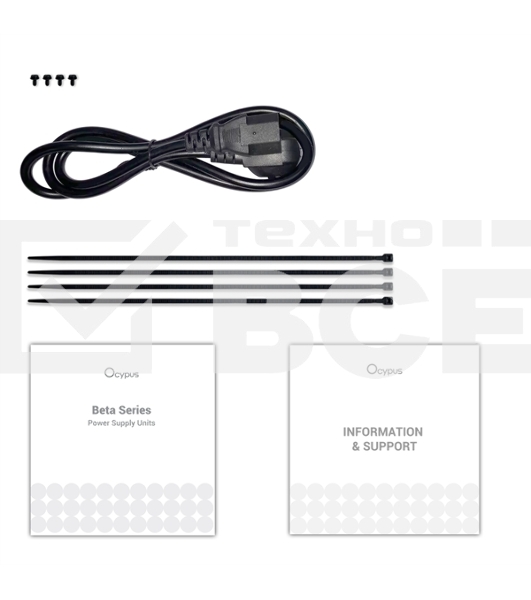 Блок питания 700W Ocypus Beta P700 BK (ATX, APFC, 20+4 pin, 120mm fan, PCI-E 6+2Px2, 3xSATA) (Beta-P700-N1HDBK024X-EU)