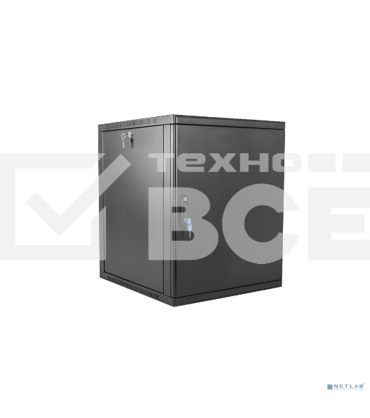 Шкаф ЦМО телекоммуникационный настенный сварной 12U (600 350) съемные стенки, дверь металл, черный