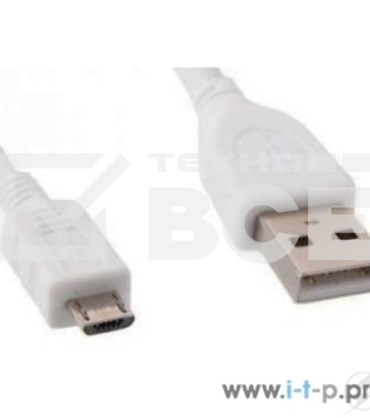 Кабель USB 2.0 Pro Cablexpert CCP-mUSB2-AMBM-W-1M, AM/microBM 5P, 1м, экран, белый, пакет