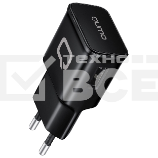 Сетевое зарядное устройство Qumo Energy (Charger 001), 1 USB, 1A, черный