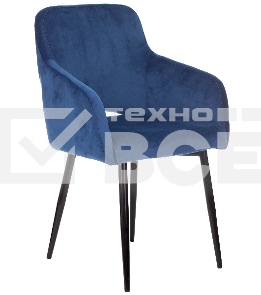 Кресло компьютерное Бюрократ CH-380F сапфировый Italia 17 на ножках металл черный