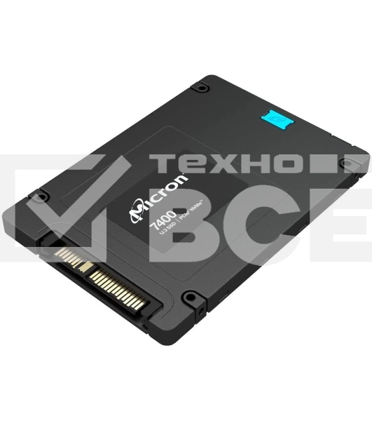 Накопитель SSD Micron 7400 PRO, 1920Gb, SSD, U.3, NVMe, PCIe 4.0 x4, 3D TLC, R/W 6500/2200MB/s, IOPs 430 000/95 000, 3500TBW, DWPD 1 (5 лет)