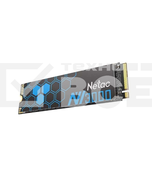 Накопитель SSD Netac NV3000, 500GB, PCIe 3.0 x4, M.2 2280, NVMe, R/W 3000/2100, с радиатором
