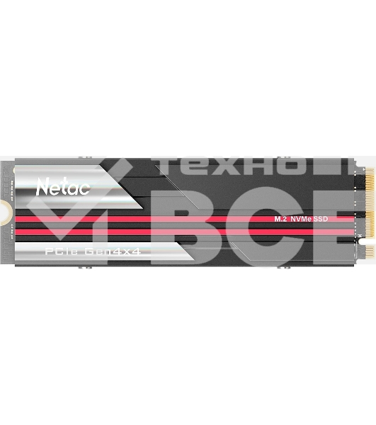 Накопитель SSD Netac NV7000, 1Tb, M.2 2280, PCIe 4.0 x4, NVMe, R/W 7200/5500, с радиатором