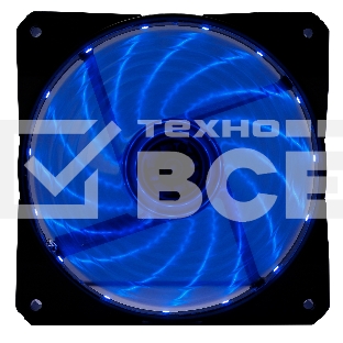Вентилятор для корпуса Digma DFAN-LED-BLUE черный, 120 мм, 1200 об/мин, 23 дБ, 4 pin