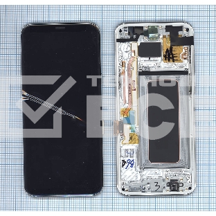 Дисплей для Samsung Galaxy S8 Plus SM-G955F черный c серебристой рамкой
