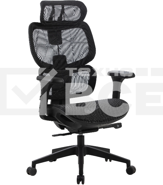 Кресло компьютерное Cactus CS-MC555-BK черный, сетка
