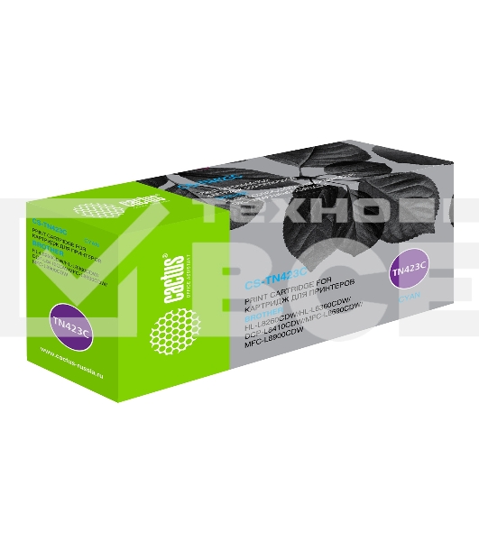 Картридж лазерный Cactus CS-TN423C голубой (4000 стр.) для Brother DCP L8410CDW/HL L8260CDW/MFC L8690CDW