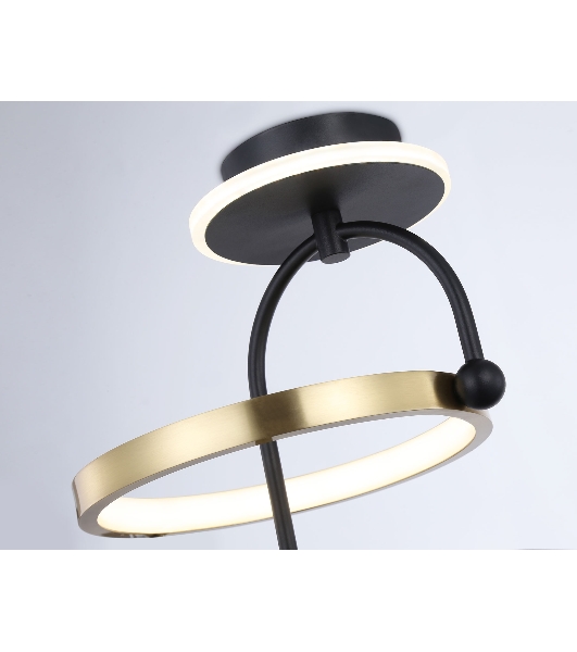 Светильник Ambrella light FL66424 BK/GD черный/золото 3000K/4200K/6400K 15W 240*220*347.7 (Без ПДУ)
