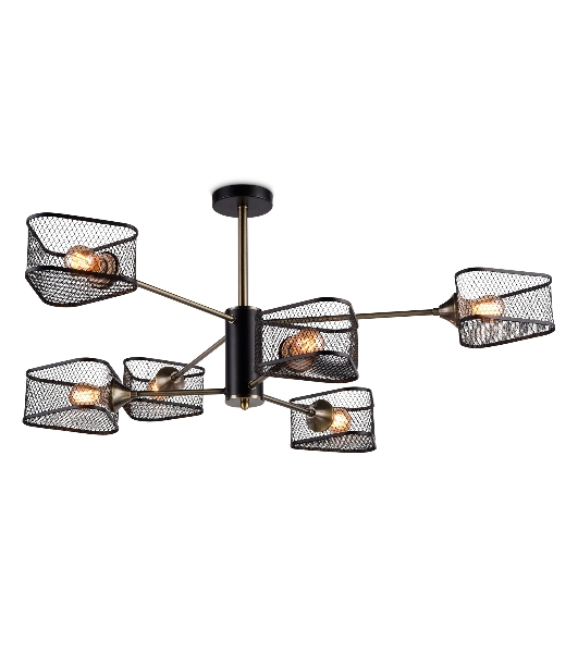 Светильник Ambrella light TR80172/6 SB/BK бронза/черный E27/6 max 40W D950*375