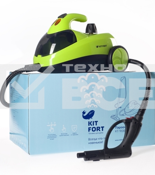 Пароочиститель напольный Kitfort КТ-908, зеленый