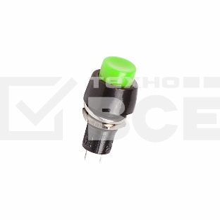 Выключатель-кнопка  250V 1А (2с) ON-OFF  зеленая  Micro  Rexant
