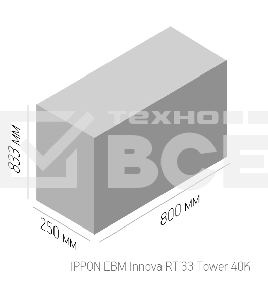 Источник бесперебойного питания Ippon Innova RT 33 40K Tower 40000Вт 40000ВА черный