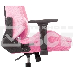 Кресло игровое Knight N1 Fabric розовый Velvet 36 с подголов. крестовина металл, фото12