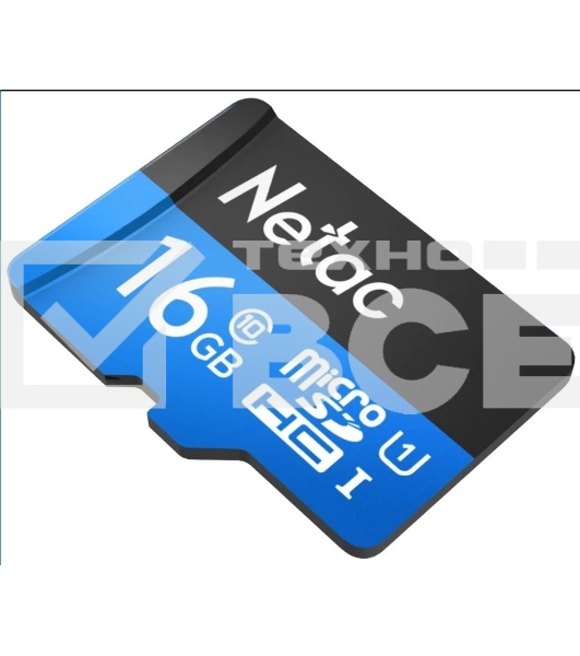 Флеш карта microSDHC 16GB Netac P500 <NT02P500STN-016G-R> (с SD адаптером) 80MB/s