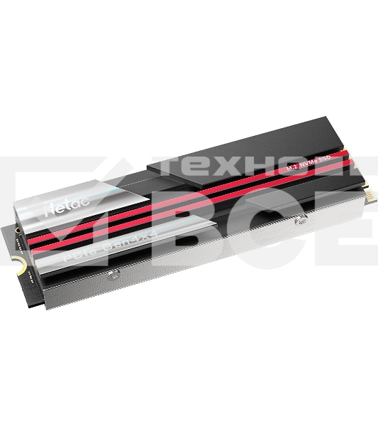 Накопитель SSD Netac NV7000, 1Tb, M.2 2280, PCIe 4.0 x4, NVMe, R/W 7200/5500, с радиатором