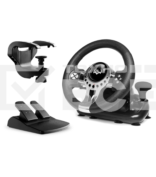 Руль SVEN GC-W700 (педали, вибро, скоба, лепестки, АКПП, D-pad, 12 кл, резин. вставки, PC/Xinput)