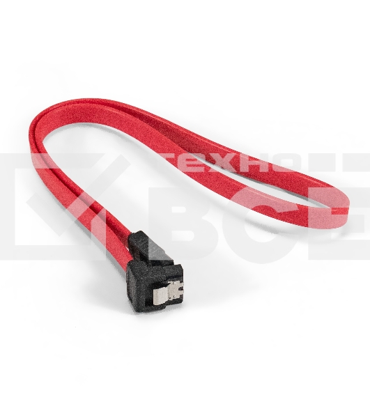 Кабель SATA ExeGate EX-CC-SATA-DATA90-0.5L (7pin/7pin, угловой разъем, металлические защелки, 0,5м)