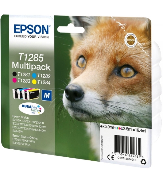 Картридж струйный Epson T1285 C13T12854012 4цв. набор карт. для Epson S22/SX125