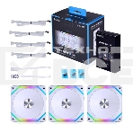 Вентилятор для корпуса LIAN LI SL V2 120  White (3pcs) G99.12SLV23W.00 белый 120мм 2000rpm 29.2db 7-pin, фото8