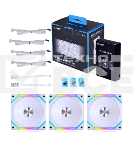 Вентилятор для корпуса LIAN LI SL V2 120  White (3pcs) G99.12SLV23W.00 белый 120мм 2000rpm 29.2db 7-pin