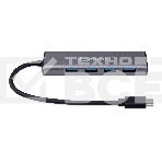 Разветвитель USB3.1 Gembird UHB-U3P7-02, 7хUSB, с доп.питанием (порт Type-C), OTG, кабель Type-C 19см, алюминий, коробка, фото3