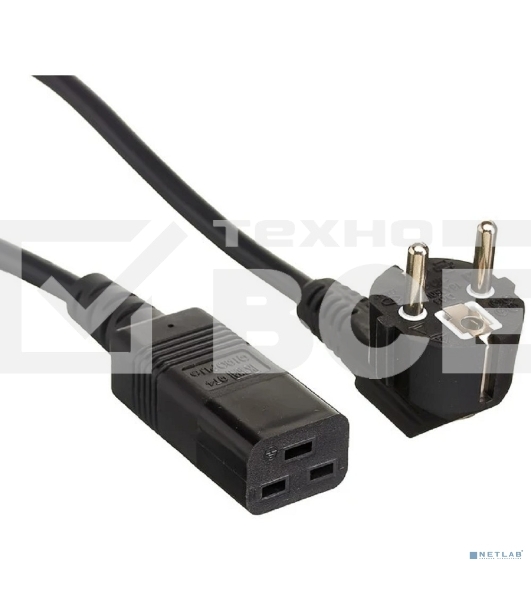 Кабель питания ExeGate Special PC19-1,8S (Евровилка Schuko->C19, 3*1.5мм2, CCA, черный, 1.8м)