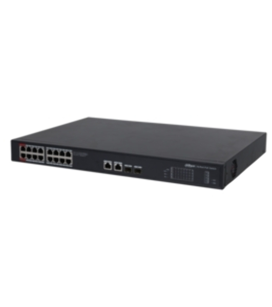Коммутатор Dahua DH-PFS3220-16GT-240, 16×1 Гбит/с + 2×1 Гбит/с SFP, неуправляемый