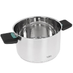 Кастрюля Lara LR02-244 с крышкой, нержавеющая сталь, 5-слойное капсул. индукц. дно, складные ручки 5 л, фото2