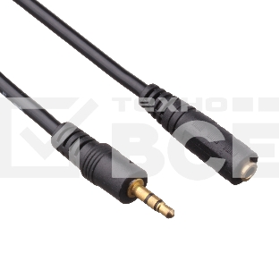 Кабель-удлинитель звуковой Exegate (3.5mm Jack M - 3.5mm Jack F) 5м позолоченные разъемы