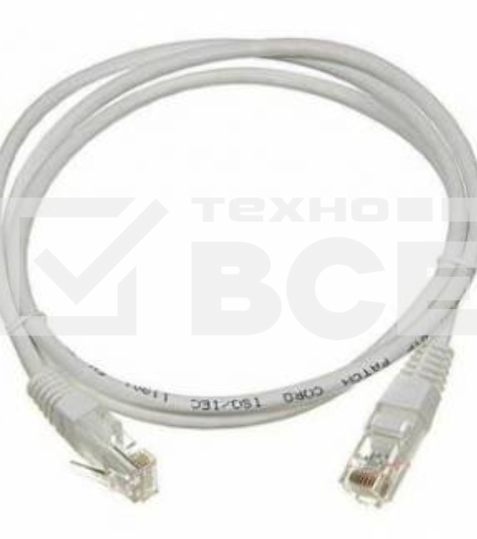 Патч-корд Lanmaster TWT RJ-45 (m)-RJ-45 (m) cat5E 0.5м серый 