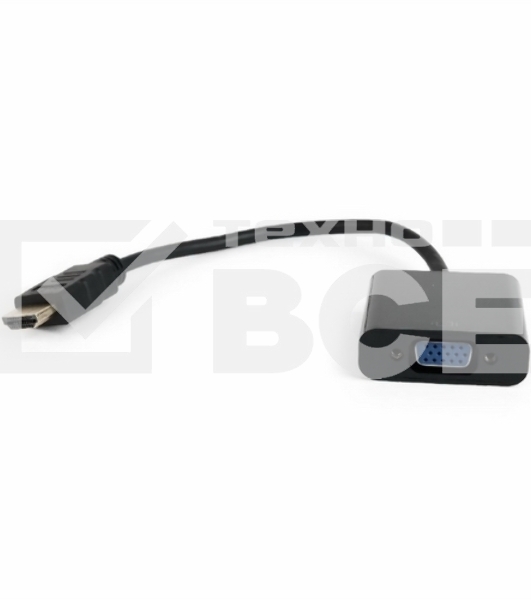Переходник HDMI-VGA Cablexpert A-HDMI-VGA-04, 19M/15F, провод 15см
