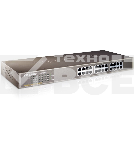 Сетевой коммутатор TP-Link SMB TL-SF1024 Коммутатор 24-port 10/100M Switch, 1U 19-inch rack-mountable steel case