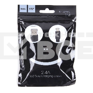 Кабель USB 2.0 hoco X13, AM/Lightning M, черный, 1м